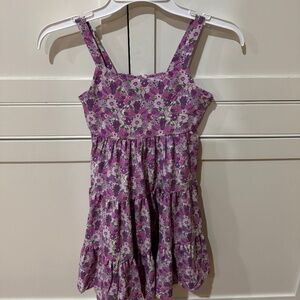 Girls Sun Dress with Flowers